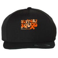 Support Squad Orange Ribbon Multiple Sclerosis Awareness Ms Wool Snapback Cap