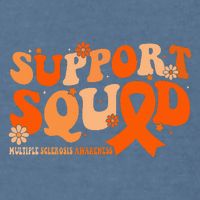 Support Squad Orange Ribbon Multiple Sclerosis Awareness Ms Garment-Dyed Sweatshirt
