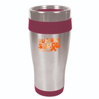 Support Squad Orange Ribbon Multiple Sclerosis Awareness Ms 16oz Travel Tumbler