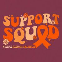 Support Squad Orange Ribbon Multiple Sclerosis Awareness Ms 16oz Travel Tumbler