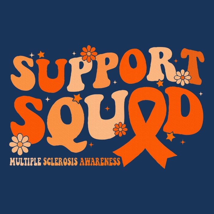 Support Squad Orange Ribbon Multiple Sclerosis Awareness Ms Infant Baby Jersey Bodysuit
