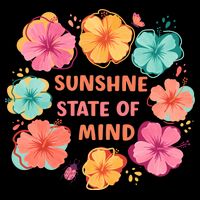 Sunshine State Of Mind Flower Floral Hibicus Tropical 16 in Basic Backpack
