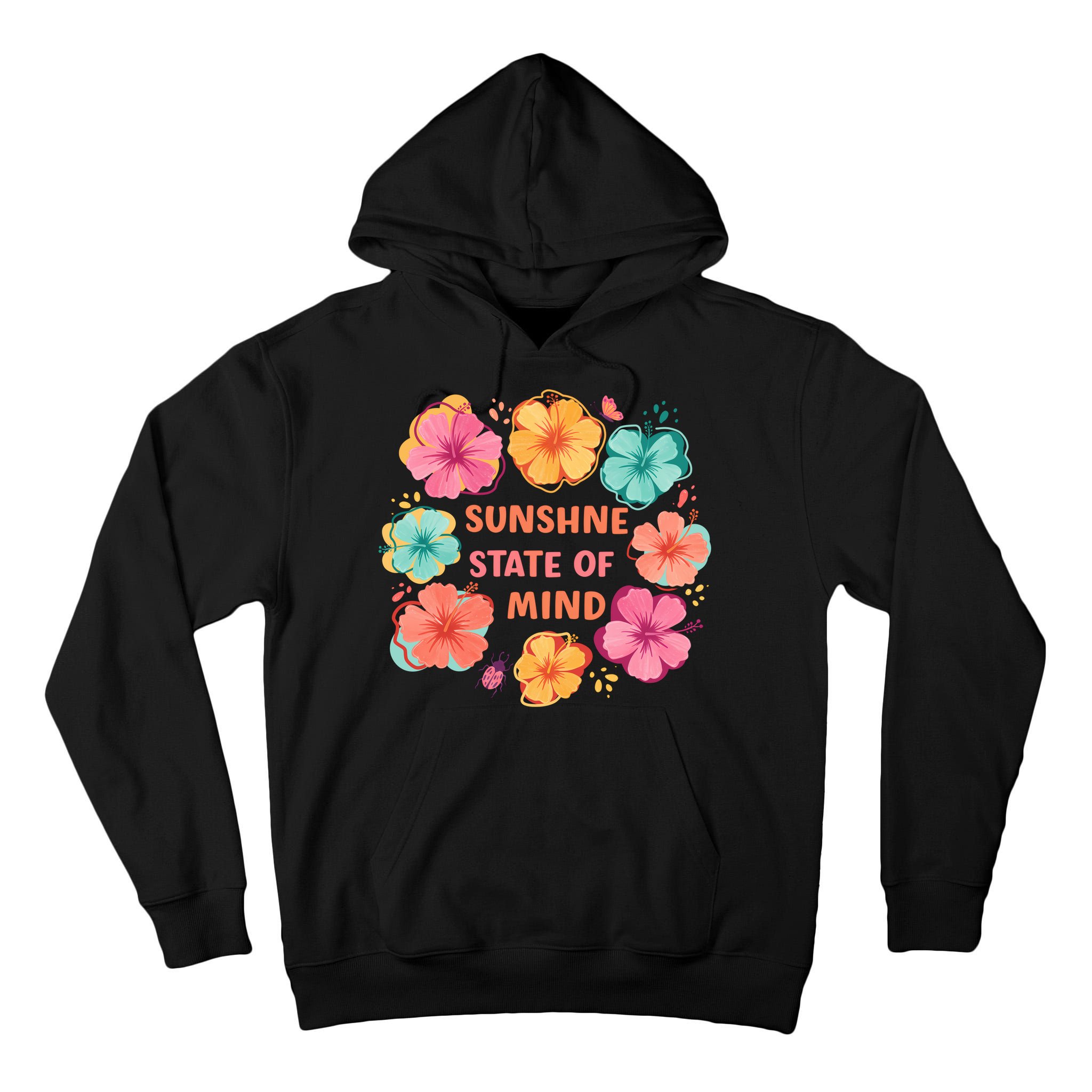 Sunshine State Of Mind Flower Floral Hibicus Tropical Tall Hoodie