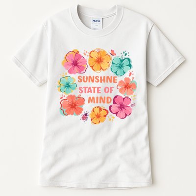Sunshine State Of Mind Flower Floral Hibicus Tropical Tall T-Shirt
