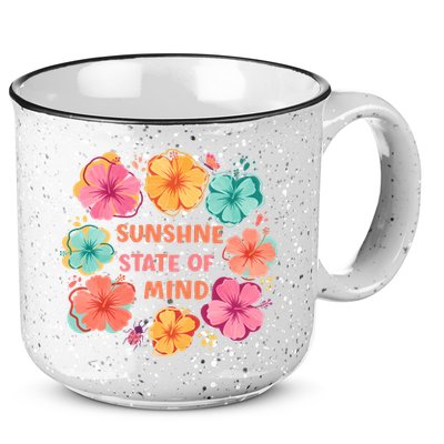 Sunshine State Of Mind Flower Floral Hibicus Tropical 15oz Campfire Ceramic Mug