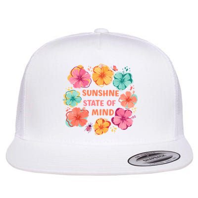 Sunshine State Of Mind Flower Floral Hibicus Tropical Flatbill Hat