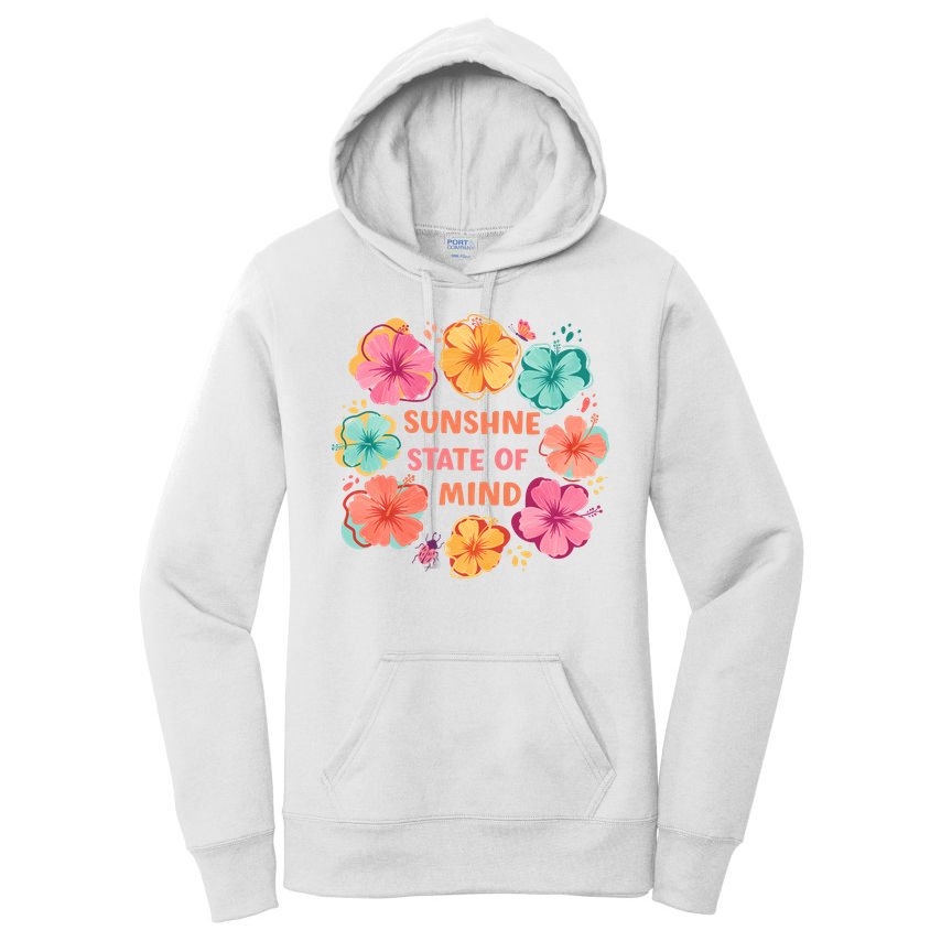 Sunshine State Of Mind Flower Floral Hibicus Tropical Women's Pullover Hoodie