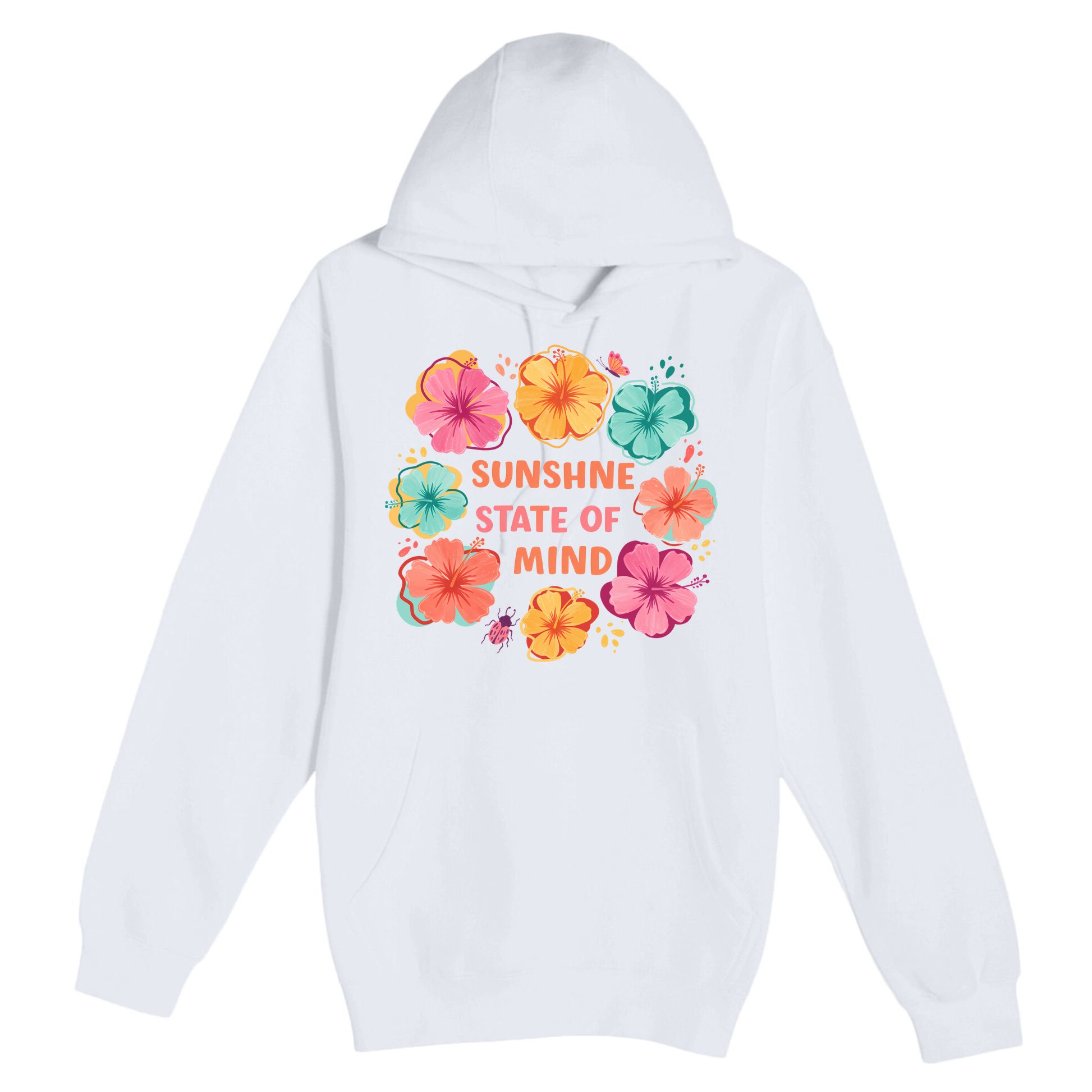 Sunshine State Of Mind Flower Floral Hibicus Tropical Premium Pullover Hoodie