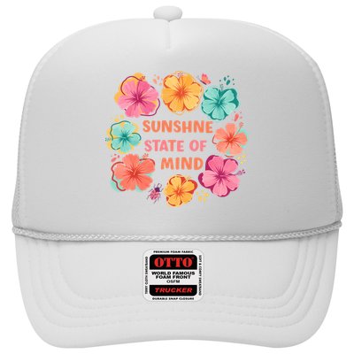 Sunshine State Of Mind Flower Floral Hibicus Tropical Trucker Hat