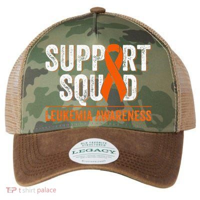 Support Squad Orange Ribbon Leukemia Blood Cancer Awareness Legacy Tie Dye Trucker Hat