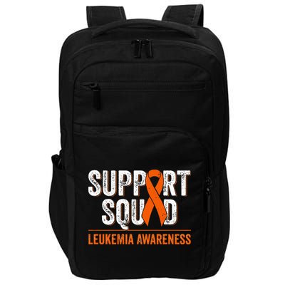 Support Squad Orange Ribbon Leukemia Blood Cancer Awareness Impact Tech Backpack