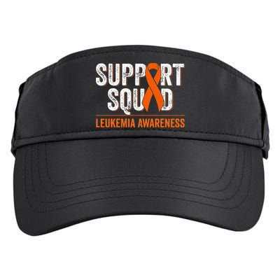 Support Squad Orange Ribbon Leukemia Blood Cancer Awareness Adult Drive Performance Visor