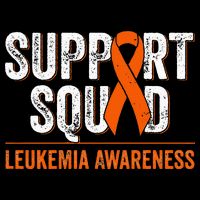 Support Squad Orange Ribbon Leukemia Blood Cancer Awareness Drawstring Bag