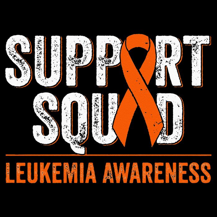 Support Squad Orange Ribbon Leukemia Blood Cancer Awareness Drawstring Bag