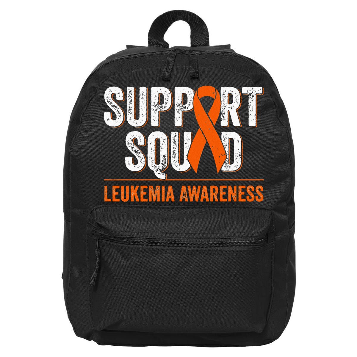 Support Squad Orange Ribbon Leukemia Blood Cancer Awareness 16 in Basic Backpack