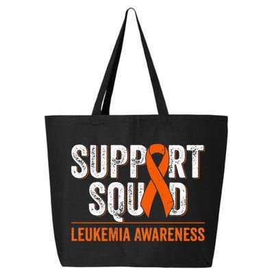 Support Squad Orange Ribbon Leukemia Blood Cancer Awareness 25L Jumbo Tote