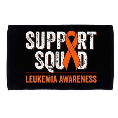 Support Squad Orange Ribbon Leukemia Blood Cancer Awareness Microfiber Hand Towel