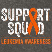 Support Squad Orange Ribbon Leukemia Blood Cancer Awareness Cotton Canvas Backpack