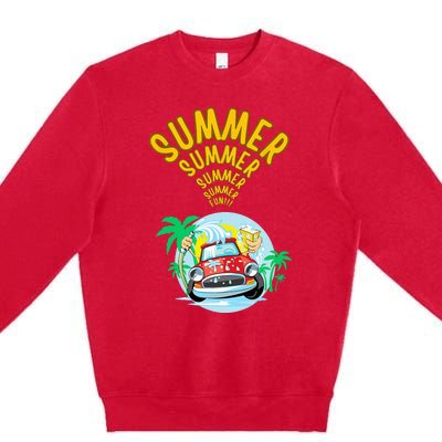 Sweet summer on off timer free time Premium Crewneck Sweatshirt