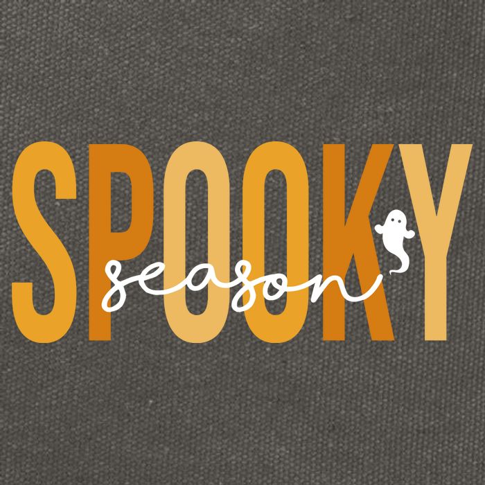 Spooky Season October Festive Halloween Cotton Canvas Backpack