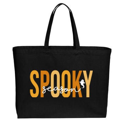 Spooky Season October Festive Halloween Cotton Canvas Jumbo Tote