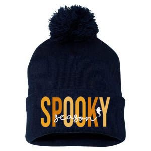 Spooky Season October Festive Halloween Pom Pom 12in Knit Beanie