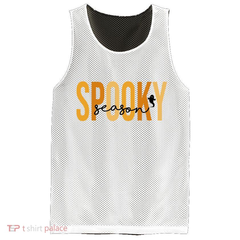 Spooky Season October Festive Halloween Mesh Reversible Basketball Jersey Tank