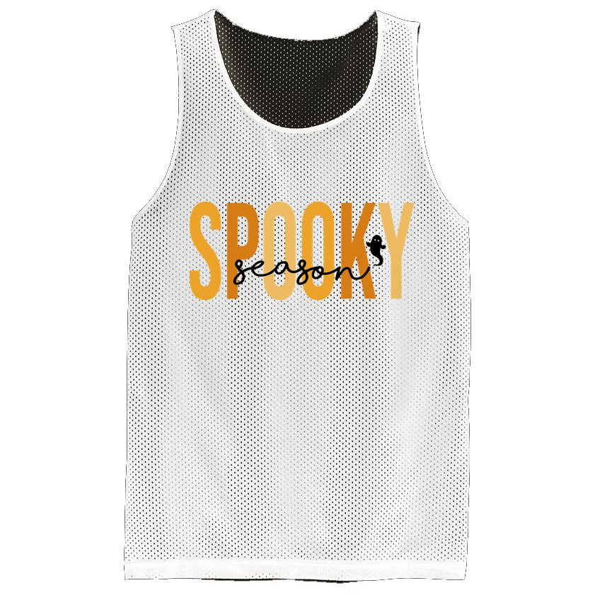 Spooky Season October Festive Halloween Mesh Reversible Basketball Jersey Tank
