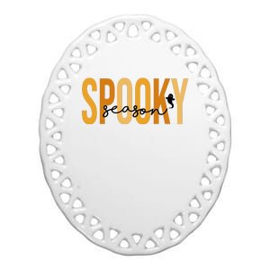 Spooky Season October Festive Halloween Ceramic Oval Ornament