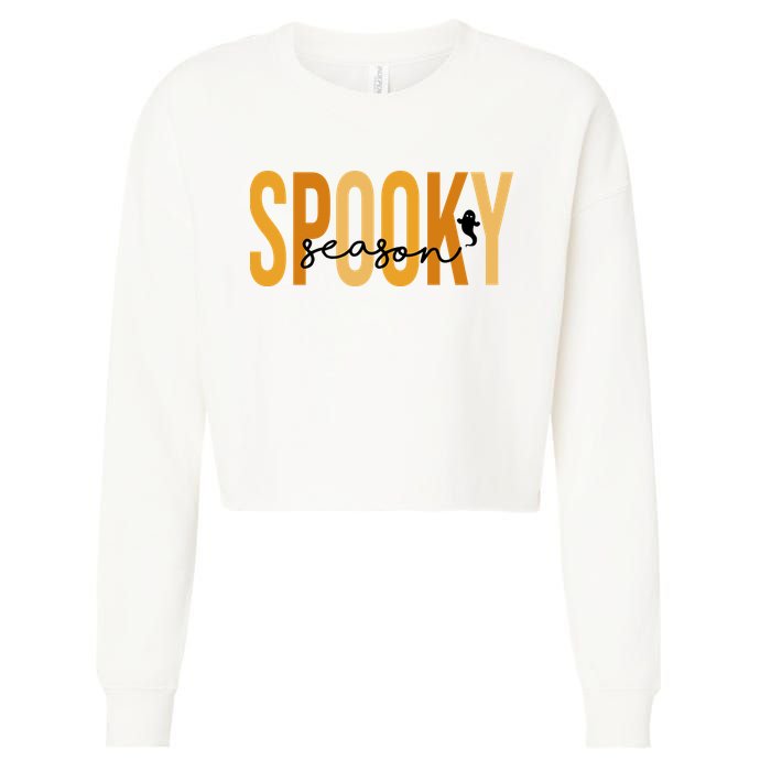 Spooky Season October Festive Halloween Cropped Pullover Crew