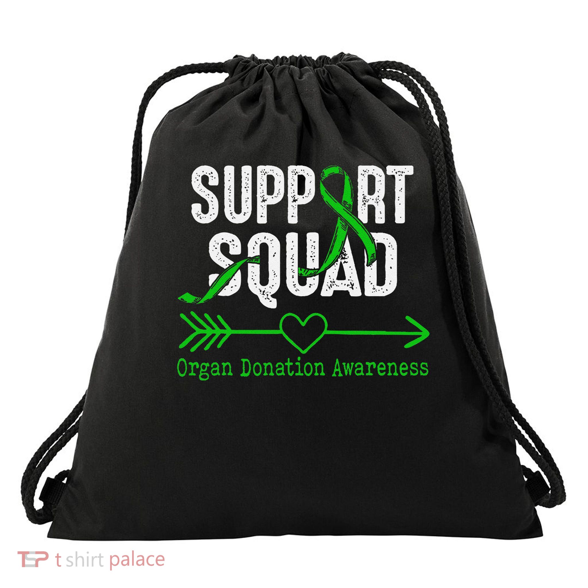 Support Squad Organ Donation Awareness Drawstring Bag