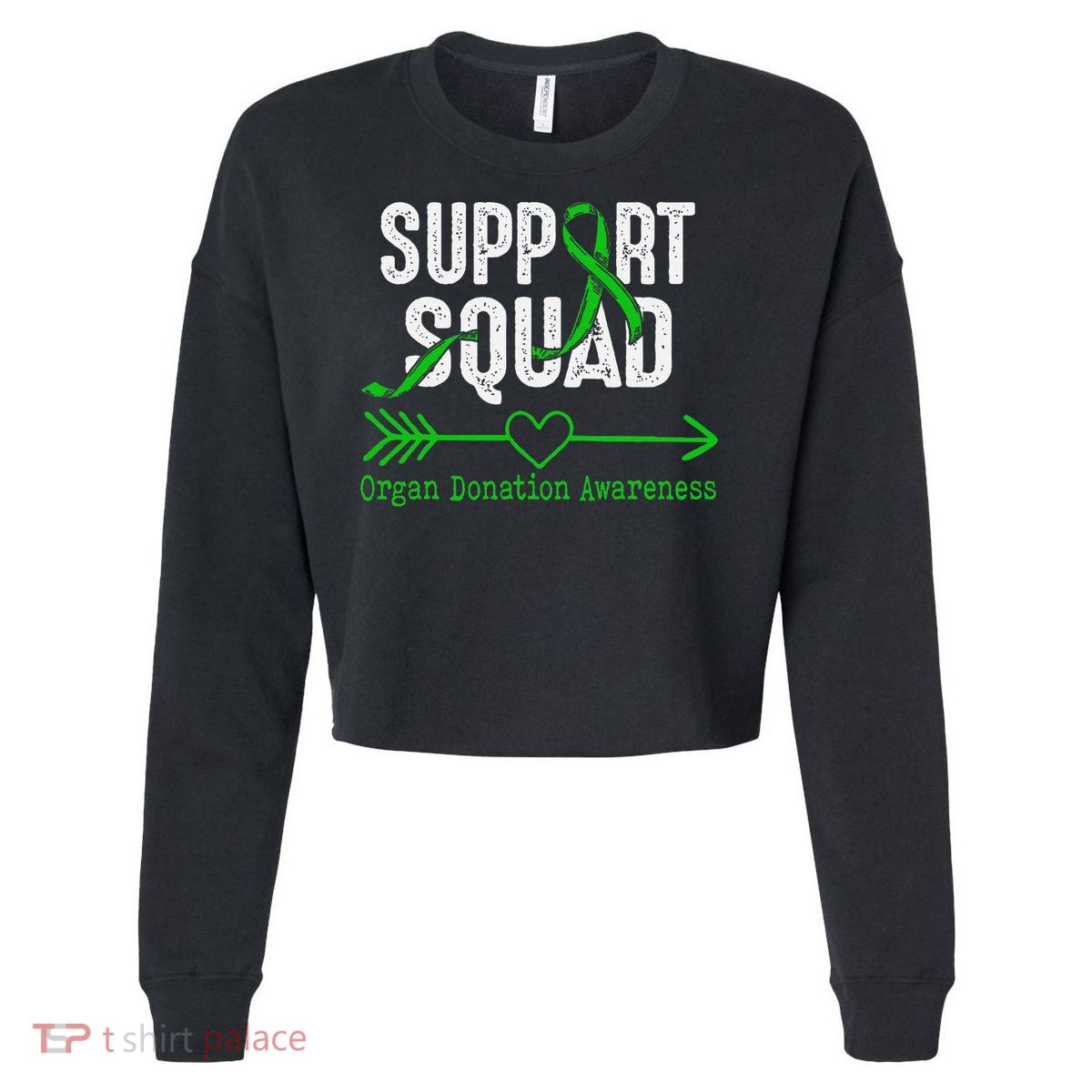 Support Squad Organ Donation Awareness Cropped Pullover Crew