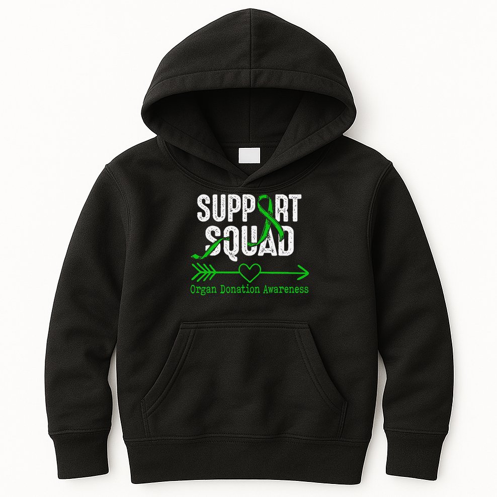 Support Squad Organ Donation Awareness Kids Hoodie