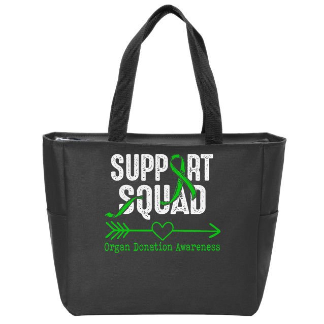 Support Squad Organ Donation Awareness Zip Tote Bag