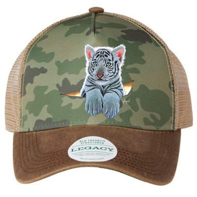 Schim Schimmel Original Artwork, White Tiger Cub Legacy Tie Dye Trucker Hat