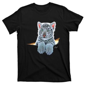 Schim Schimmel Original Artwork, White Tiger Cub T-Shirt