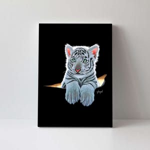 Schim Schimmel Original Artwork, White Tiger Cub Canvas