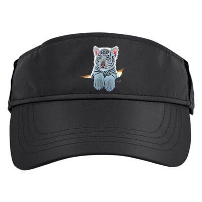 Schim Schimmel Original Artwork, White Tiger Cub Adult Drive Performance Visor