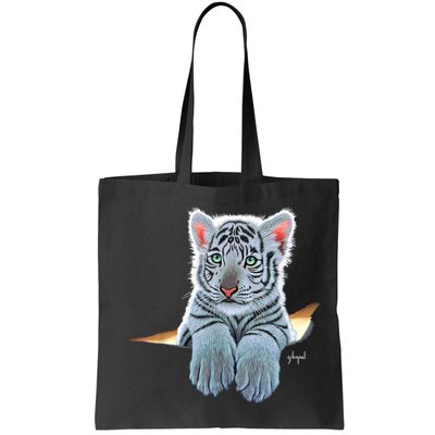 Schim Schimmel Original Artwork, White Tiger Cub Bag