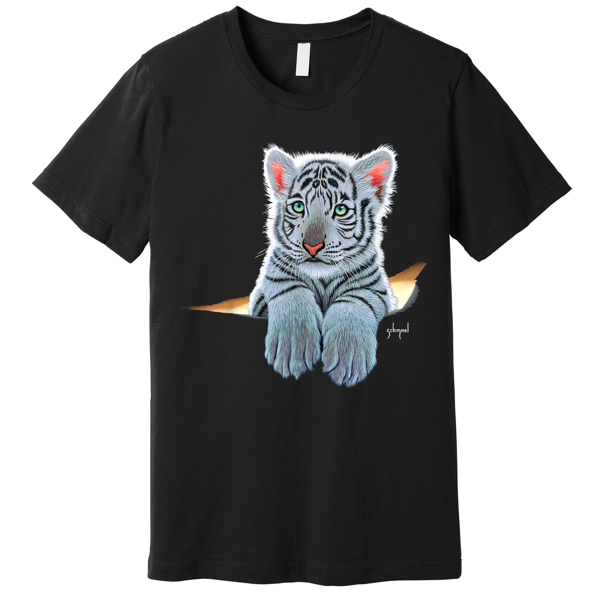 Schim Schimmel Original Artwork, White Tiger Cub Premium T-Shirt