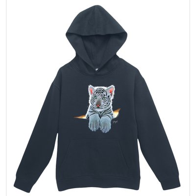 Schim Schimmel Original Artwork, White Tiger Cub Urban Pullover Hoodie