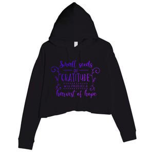 Small Seeds Of Gratitude Will Produce A Harvest Funny Design Crop Fleece Hoodie