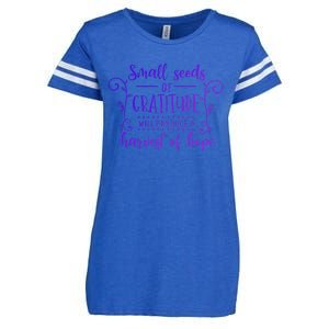 Small Seeds Of Gratitude Will Produce A Harvest Funny Design Enza Ladies Jersey Football T-Shirt