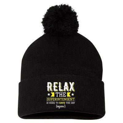 Superintendent – Superintendent Office Supervisor Supervisor Pom Pom 12in Knit Beanie
