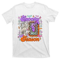 Spooky Season On Skeleton Hand Halloween Pumpkin T-Shirt