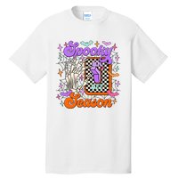 Spooky Season On Skeleton Hand Halloween Pumpkin Tall T-Shirt