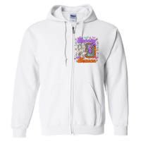 Spooky Season On Skeleton Hand Halloween Pumpkin Full Zip Hoodie