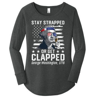 Stay strapped or get clapped George Washington Women's Perfect Tri Tunic Long Sleeve Shirt