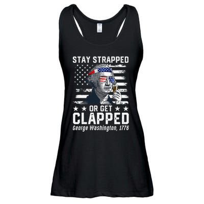 Stay strapped or get clapped George Washington Ladies Essential Flowy Tank