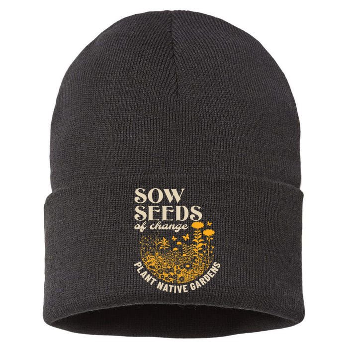 Sow Seeds Of Change Plant Native Gardens Sustainable Knit Beanie